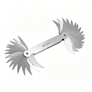 R26-130mm 32pcs Stainless Steel Screw R Gauge Radius Gauge
