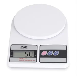RAF Digital Kitchen Scale with High Precision Sensor and LCD Display for Multi Unit Conversion and Easy Cooking Support