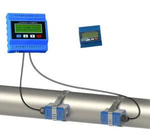 RC-2000M Water Flow Meter External Clamp Handheld Ultrasonic Module Sensor Digital Liquid Flowmeter for Metal or Plastic Pipe