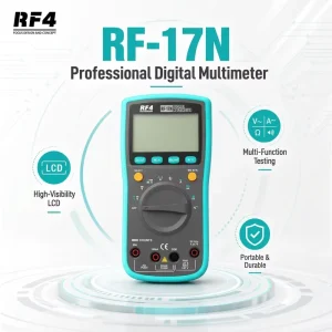 RF 17N Digital AutoTesting Multimeter Temperature Transistor Tester ESR Clamp Meter Multifunctional Mobile Phones Silicone
