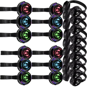 RF988 Silent Disco Headphones System 3CH UHF Wireless LED Headset for Visual Crowd Management