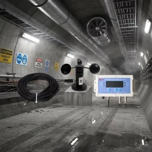 RK150-01 Railway Tunnel Wired Anemometer 4-20mA Relay for Construction Site Ventilation Monitoring Tunnel Portal Airflow