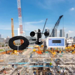 RK150 01 Wired or Wireless Anemometer Crane Wind Speed Transmitter With Digital Display and Alarm