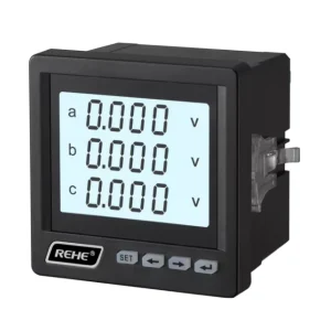 RM-3AV3Y Electric Power LCD Display Three Phase Voltage Digital Meter AC Digital Ammeter Class 0.5 Accuracy RS485 Communication