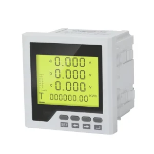 RP 3D3Y LCD Display Three Phase Digital Multimeter Panel Power Meter Multi function RS485 Communication Port 96*96mm Waterproof