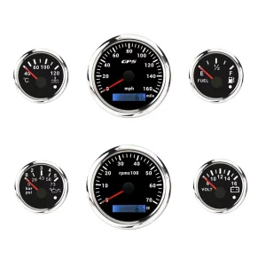 RPM 5 Piece or 6 Pieces Gauge Car Racing Gauges Sets