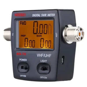 RS-70 200W Digital SWR Power Meter for Walkie Talkie HF 1.6-60MHz SO239 M Type Ham Radio Antenna Tools Analyzer Tester