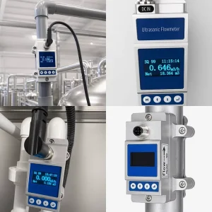 RS485 DN25 Small Pipe Clamp on Ultrasonic Flowmeter Non contact Flow Meter