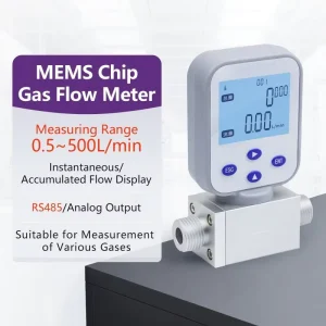 RS485 Modbus RTU Protocol 24VDC Power Supply Digital Thermal Gas Mass Flow Meter OEM Customizable Instant Flow Rate +/-2%