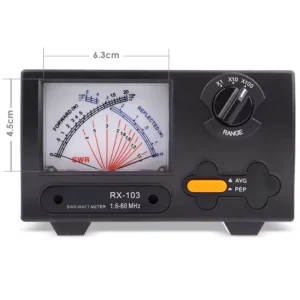 RX-103 SWR Power Meter 1.6-60Mhz Short Wave UV Standing Digital Power Watt Meter for Radio Walkie Talkie