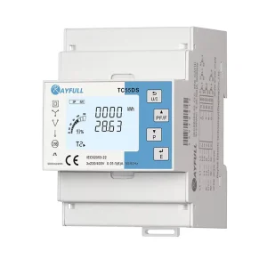 Rayfull TC55DS 3 Phase CT Connected DIN Rail Submeter RS485 Modbus Energy Meter Power Monitoring Devices for Smart Buildings