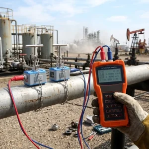 Real Time Data Display High Precision Handheld Aluminum Ultrasonic Flowmeter Liquid Water Accurate Measurement Clamp On