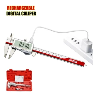 Rechargeable Digital Caliper Large Screen 0-150mm Range Stainless Steel Micrometer 150/200/300mm Vernier Calipers