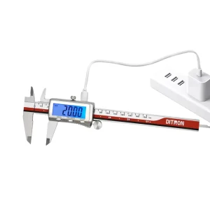 Rechargeable Digital Vernier Caliper with LCD Screen Backlight Function Vernier Caliper USB-C Charge Measuring Tools