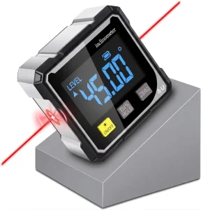 Rechargeable Dual Laser Digital Inclinometer LCD Backlight 4 sides Magnet Auto Rotate for Construction and Civil Engineering