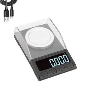 Rechargeable Smart Weigh Scale 200g X 0.001 Grams Lab High Precision Digital Milligram Scale with Tweezer Calibration Weight