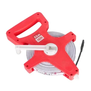 Red Measuring Tape High Precision Industrial & Construction Tool with Metric Measuring System