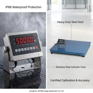Reliable High Precision 5Ton Double Hopper Portable Digital Platform Floor Scale for Warehouse Factory Grain Cargo Weighing