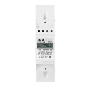 Residential 2 Wire Single Phase Din Rail Energy Meter Electric KWH Meter with Backlight AC 230V 5-80A for Saving Power Energy