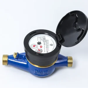 Residential Multi-Jet Dry Type Class B R80 Water Meter with Plastic Register and Light Brass Body HRI Non Return Valve