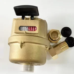 Residential Use DN15 DN20 Brass Mechanical Volumetric Piston Cold Water Flow Meter