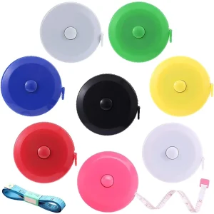 Retractable Black White Steel Tape Measure Custom Logo ABS Plastic with Metric and Imperial System CM and MM