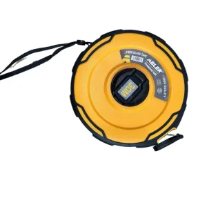 Retractable Double-Sided Disc Tape Measure Industrial Long Soft Plastic Material 50M Metric Manual Lock PVC Blade