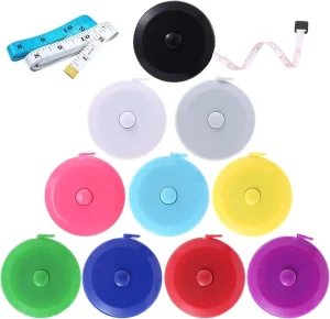 Retractable Measuring Tape for Body 60 Inch 1.5 Meter Dual Sided Flexible Ruler for Craft Fabric Cloth Sewing Tailor