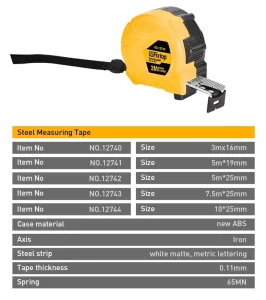 Retractable Smooth Function Measuring Tape Distance Meter ABS Anti Fall Office Household Steel Tape Measure
