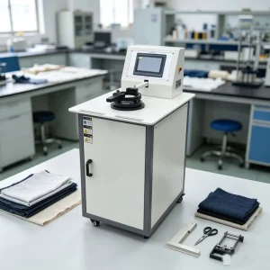 Retractable Worktable Air Permeability Tester for Textile Filter Material Paper Lab Inspection
