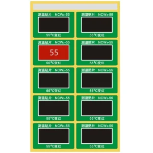 Reusable Self Adhesive Reversible Color Changing Temperature Indicating Adhesive Paper Stickers NCW3 55C 65C 75C Heat Resistant