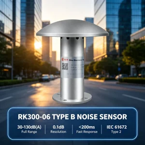 Rika RK300 06 Type B Mushroom Noise Sensor ±1.5dB Accuracy 4-20mA RS485 RS232 IP65 Industrial Sound Level Meter