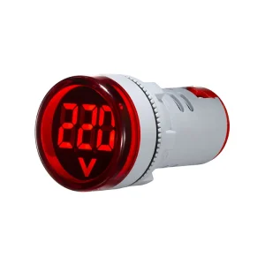 Round 220v Digital DC Voltage Meter Power Measure Meter AC500V pilot Light Led Indicator