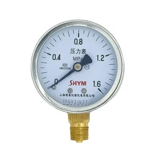 Round Pressure Gauge with Smooth Surface