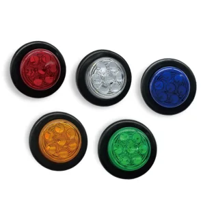 Round Shape 2.5 Inches LED Side Marker Light Indicators Light for Truck Car Bus Trailer Boat