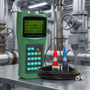 Rugged Field Use Handheld Ultrasonic Flowmeter with IP68 Sensors