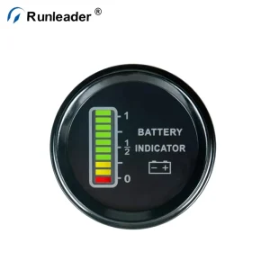 Runleader Battery Tester Voltage Meter 8 60V IP65 Waterproof 6 Discharge Curve 110g Indicator Black Model RL BI011A Golf Cart