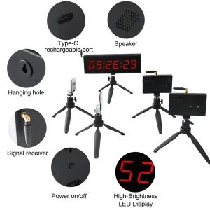 Running Speed Measuring Device for Athletes Gym Bar Speed Velocity Tracker & Chip Timing System with Calculator