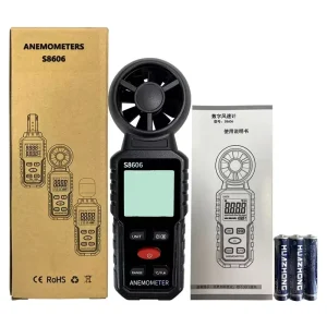 S8606 Handheld Backlight Digital Anemometer Wind Gauge Wind Speed Meter