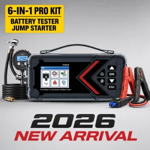 SA600 6 in 1 Battery Tester and Jump Starter with Air Pump 12V Car Battery Analyzer CCA SOH SOC Monitor Factory