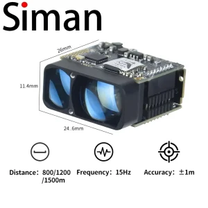 SDDM 1200 Golf Laser Rangefinder Module 1200m 0.1m Resolution UART Communication 1 Year Warranty