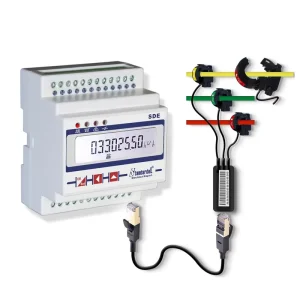 SDE430-C 200A Three Phase Power Analyzer Meter Energy Counter RS485 Modbus Digital LCD Display DIN Rail Mount 0.5s Accuracy 200A