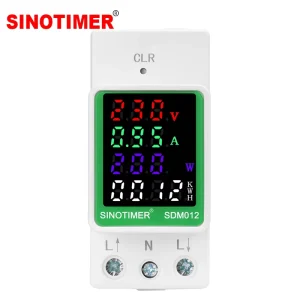 SDM012 4IN1 AC 110/220V 100A Voltage Current KWH Electric Energy Monitor Meter Volt Amp Voltmeter Ammeter Wattmeter
