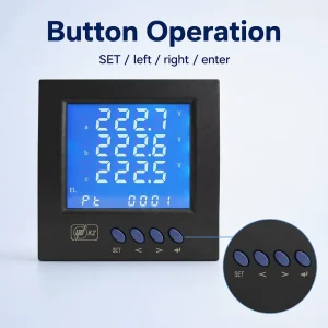 SEM LCD Multifunction Power Meter with 0 20mA 4 20mA Programmable Output and RS485 Modbus