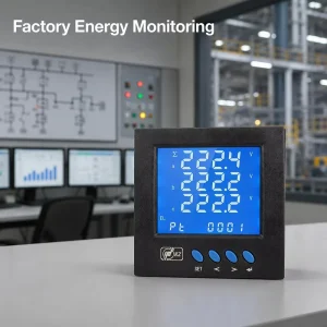 SEM Series LCD Multifunction Power Meter 3 Phase RS485 Modbus RTU Digital Panel Energy Meter