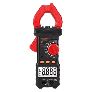 SK8850A Smart Voice Broadcast Digital Clamp Meter 6000 Counts AC/DC Voltmeter Ammeter Auto-Ranging DC Current Continuity Tester