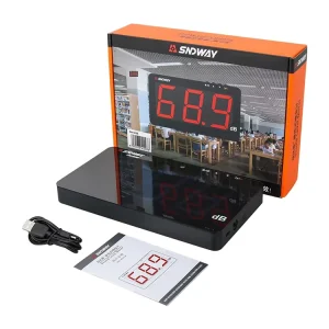 SNDWAY SW-525B 30 to 130db Large LCD Decibel Noise Meter Digital Hanging Type Sound Level Meter