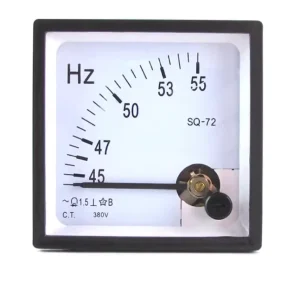 SQ-72 Pointer-type AC Frequency Meter 45-55Hz 220V 380V Magnetic Meter Frequency Meter
