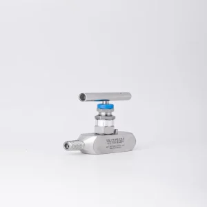 SS316 Manual Gauge Valve 6000psi M20x1.5 Female X 1/2 NPT Male Needle Valve with 1/4 Vent Port Isolation Valve
