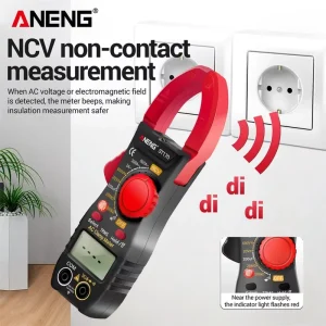 ST170 Digital Clamp Meter 30mm Jaw, AC Current 500A, True RMS NCV Tester with Flashlight & Data Hold for Electricians